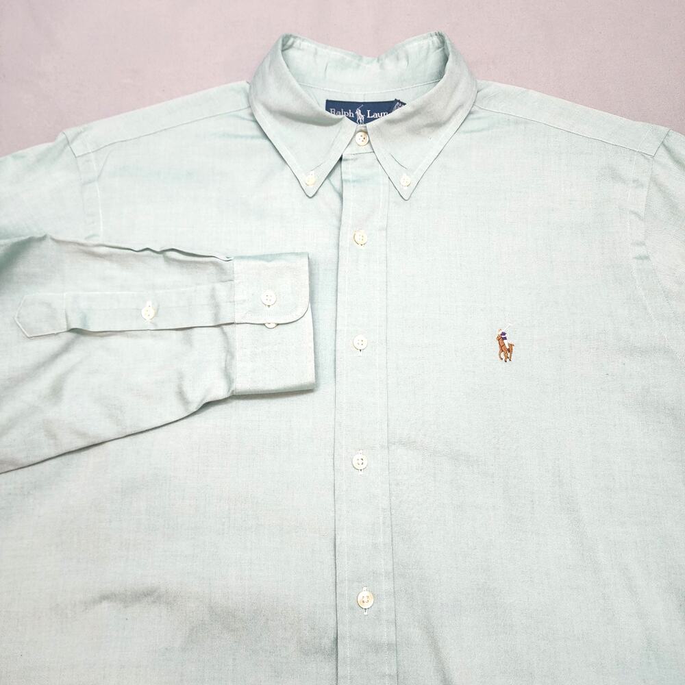 Ralph Lauren Classic Fit Green Men's Button Up Shirts Sz 16.5 32/33